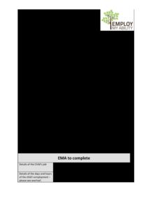 Child Work Permit form TO BE COMPLETED BEFORE STARTING WORK update pdf 212x300