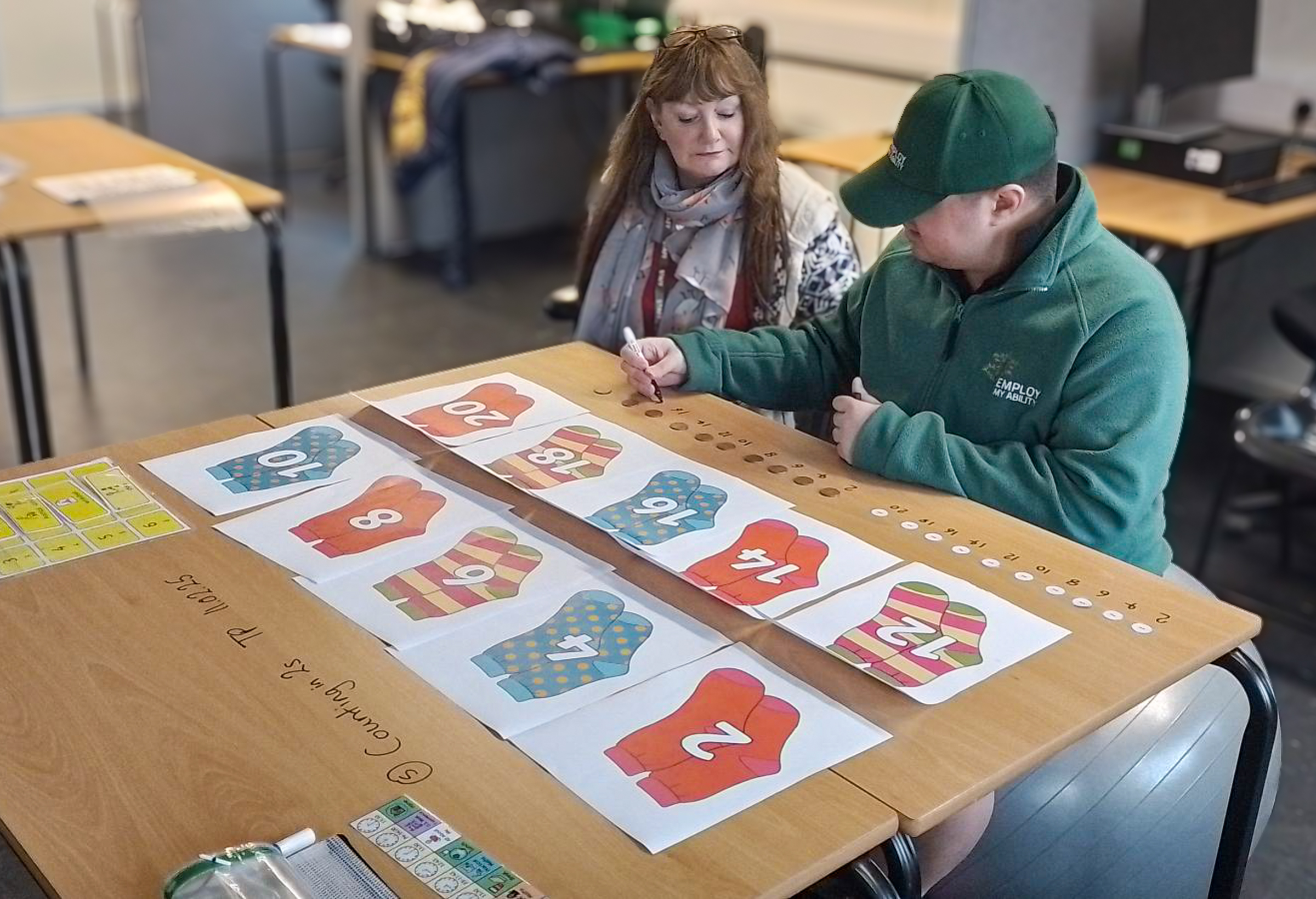 one student with a tutor undertaking a maths lesson in gillingham